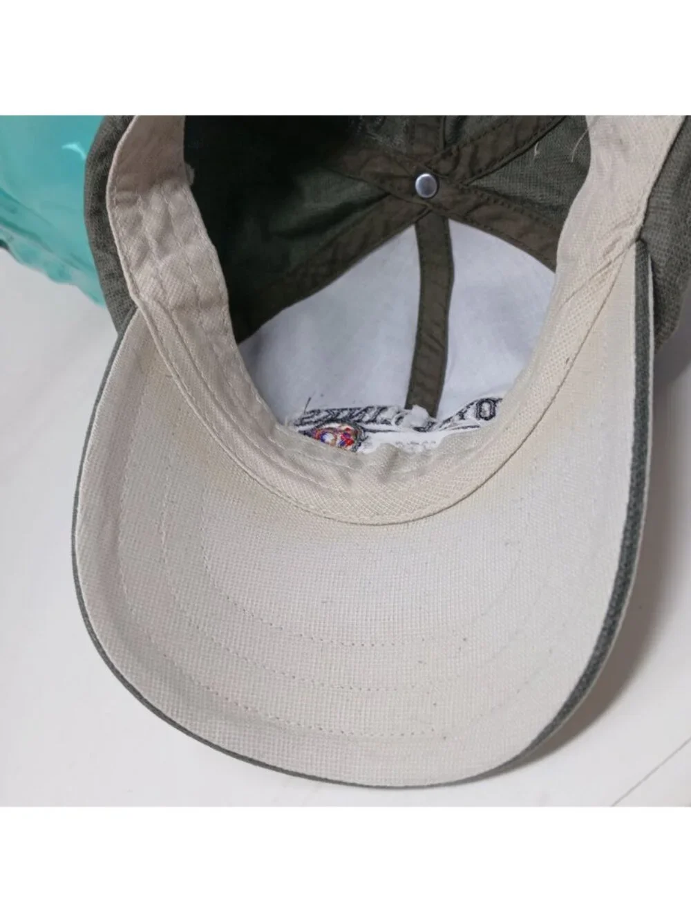 Royal Links Las Vegas Green & Beige Distressed Golf Hat Imperial Adj Strap #D-15